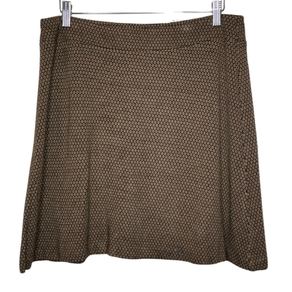 J. JILL | Brown and Black Ponte Flirty Mini Skirt | Size S - Picture 1 of 9
